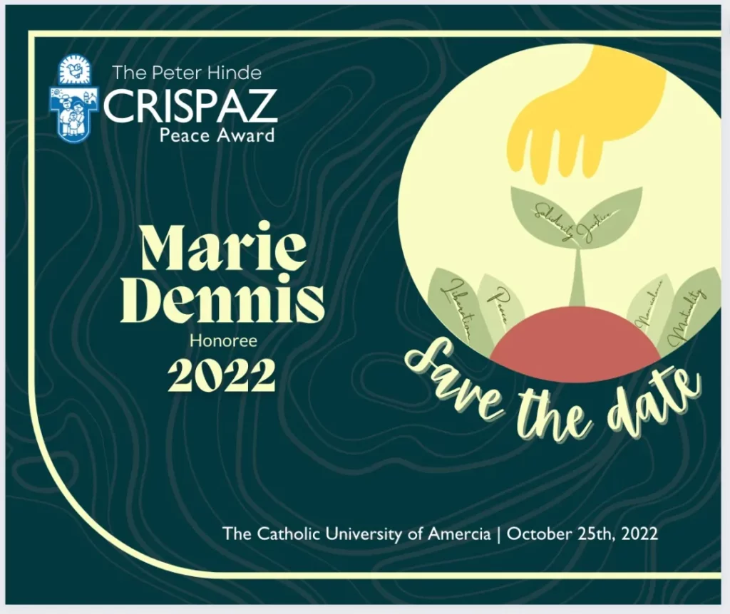 2022 CRISPAZ Peace Award graphic