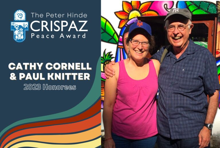 Paul Knitter and Cathy Cornell CRISPAZ Peace award